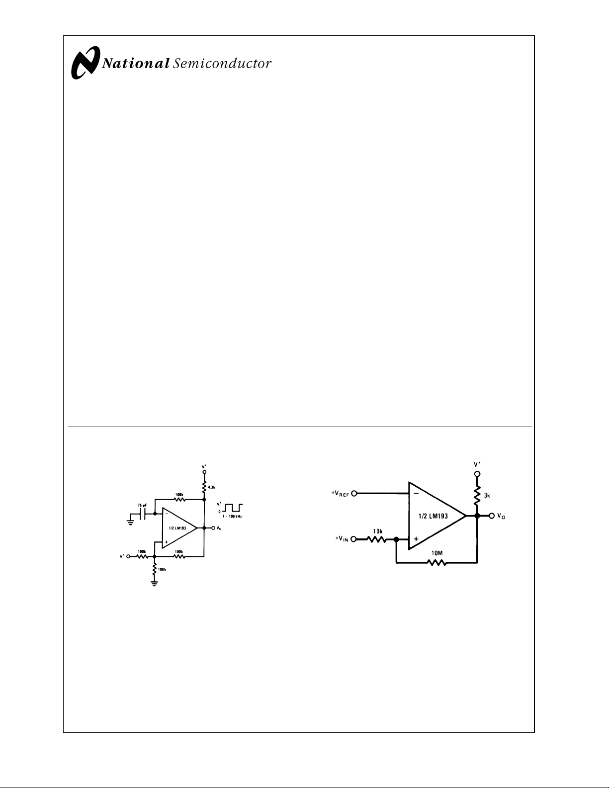 LM393 数据手册Datasheet - 美国国家半导体 1/15 - 芯文库