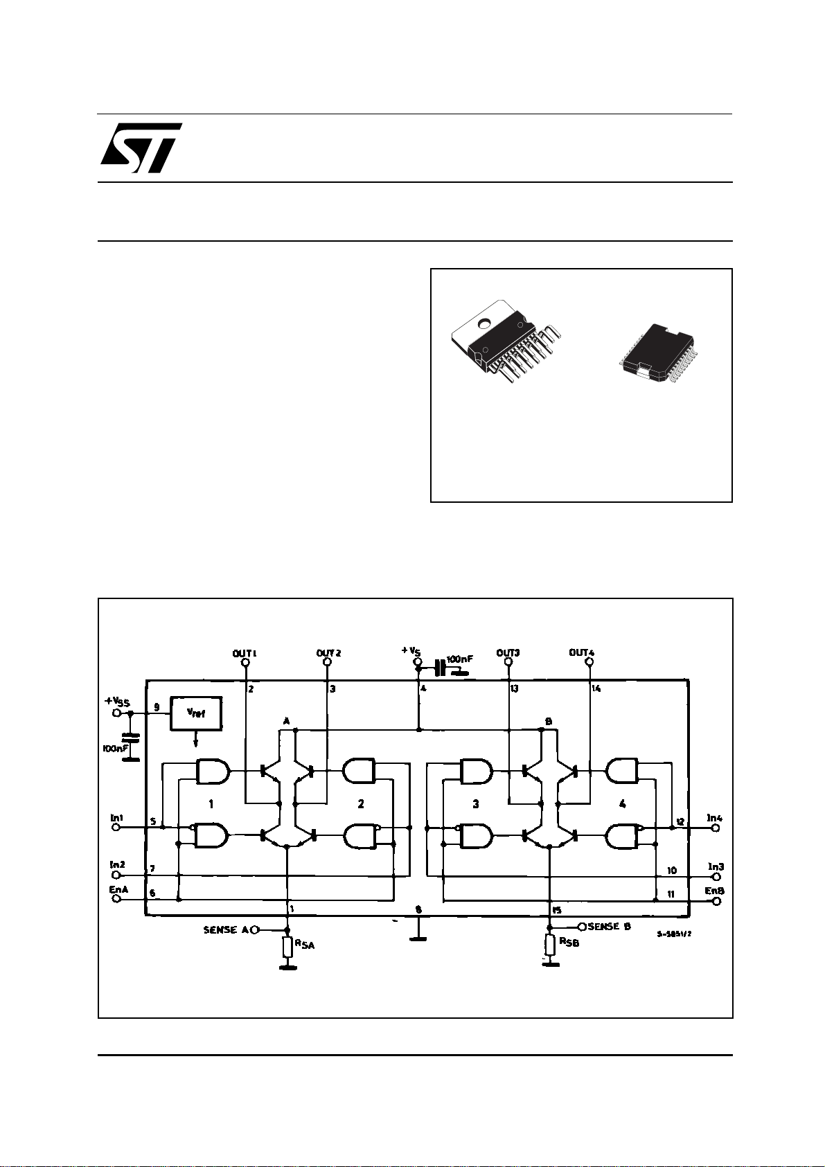 L298N 电机驱动器 数据手册Datasheet - 意法半导体 1/13 - 芯文库