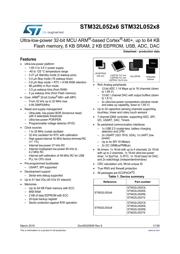 STM32L052R6H6 datasheet pdf 1 page