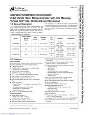 COP8CBR9IMT8/NOPB datasheet pdf 1 page