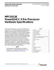 MPC8313VRAFFB datasheet pdf 1 page
