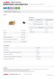 GRM32ER71E226KE15K datasheet pdf 1 page