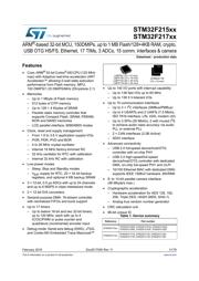 STM32F217ZET7 datasheet pdf 1 page