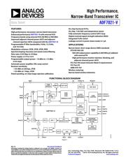 ADF7021-VBCPZ-RL datasheet pdf 1 page