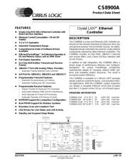 CS8900A-CQZR datasheet pdf 1 page
