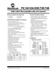 PIC16C74B-20E/P datasheet pdf 1 page