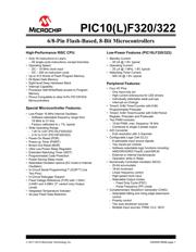 PIC10F322-I/OT datasheet pdf 1 page