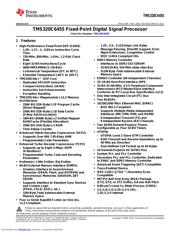 TMS320C6455DCTZA8 datasheet pdf 1 page
