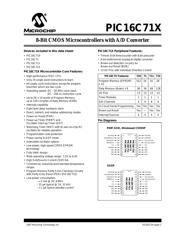 PIC16C71-04/P datasheet pdf 1 page