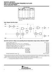 SN74HC74PWT datasheet pdf 2 page