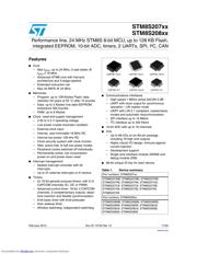 STM8S207C6T3B datasheet pdf 1 page