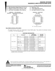 SN74HC00PW datasheet pdf 1 page