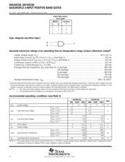 SN74HC00PW datasheet pdf 2 page