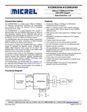 KSZ8081RNACA TR datasheet pdf 1 page