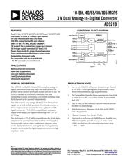 AD9218BST-RL80 datasheet pdf 1 page