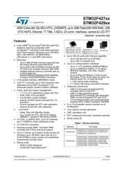 STM32F429BGT6 datasheet pdf 1 page
