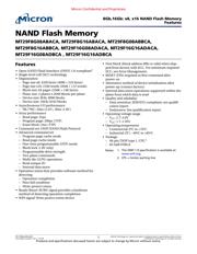 MT29F8G08ABACAWP-IT:C datasheet pdf 1 page