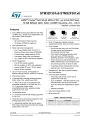 STM32F301C6T6 datasheet pdf 1 page
