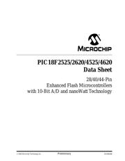 PIC18LF4620-I/P datasheet pdf 1 page