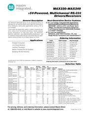 MAX233CPP+ datasheet pdf 1 page