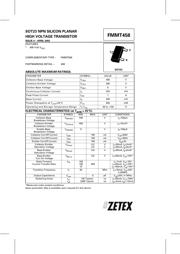 FMMT458 datasheet pdf 1 page