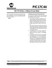PIC17C44-25/PQ datasheet pdf 1 page