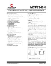 MCP7940N-I/MS datasheet pdf 1 page
