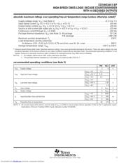 CD74HC4017QPWREP datasheet pdf 3 page