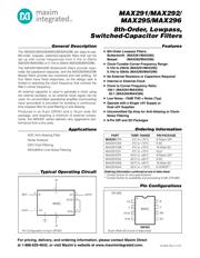 MAX292EWE-T datasheet pdf 1 page