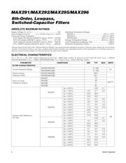 MAX292EWE-T datasheet pdf 2 page