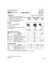 IRF3707 datasheet pdf 1 page