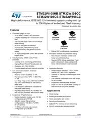 STM32W108CBU64TR datasheet pdf 1 page