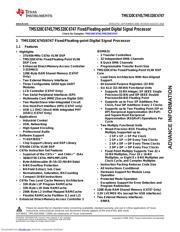 TMS320C6747BZKBT3 datasheet pdf 1 page