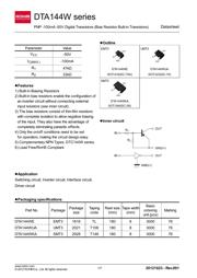 DTA144WETL datasheet pdf 1 page