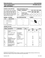 BTA208-800B,127 datasheet pdf 1 page