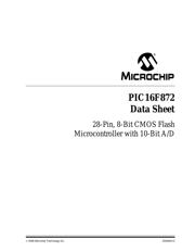 PIC16F872-I/SP datasheet pdf 1 page