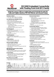 PIC32MZ2048EFH064T-I/MR datasheet pdf 1 page