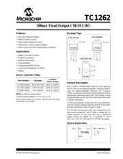 TC1262-2.5VDB datasheet pdf 1 page