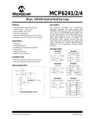 MCP6241T-E/MC datasheet pdf 1 page