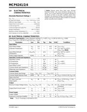 MCP6241T-E/MC datasheet pdf 2 page