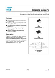 MC33172DT datasheet pdf 1 page