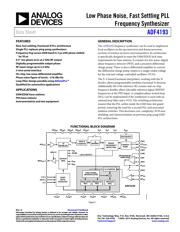 ADF4193BCPZ datasheet pdf 1 page