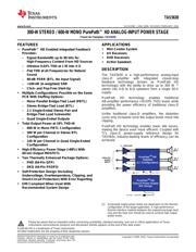 TAS5630PHD2EVM datasheet pdf 1 page