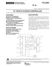 TSC2003EVM datasheet pdf 1 page