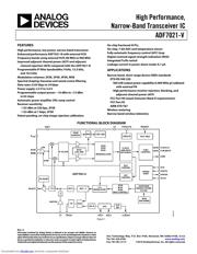 ADF7021-VBCPZ datasheet pdf 1 page