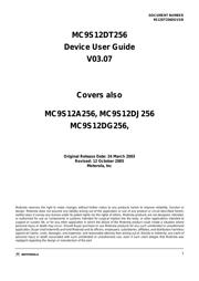 MC9S12A256MPVE datasheet pdf 1 page