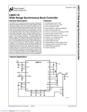 LM25116MHX/NOPB datasheet pdf 1 page