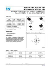 STW70N10F4 datasheet pdf 1 page