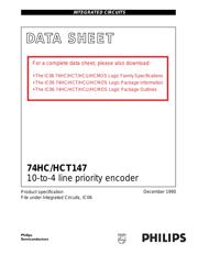 74HC147DB datasheet pdf 1 page