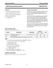 74HC147DB datasheet pdf 2 page